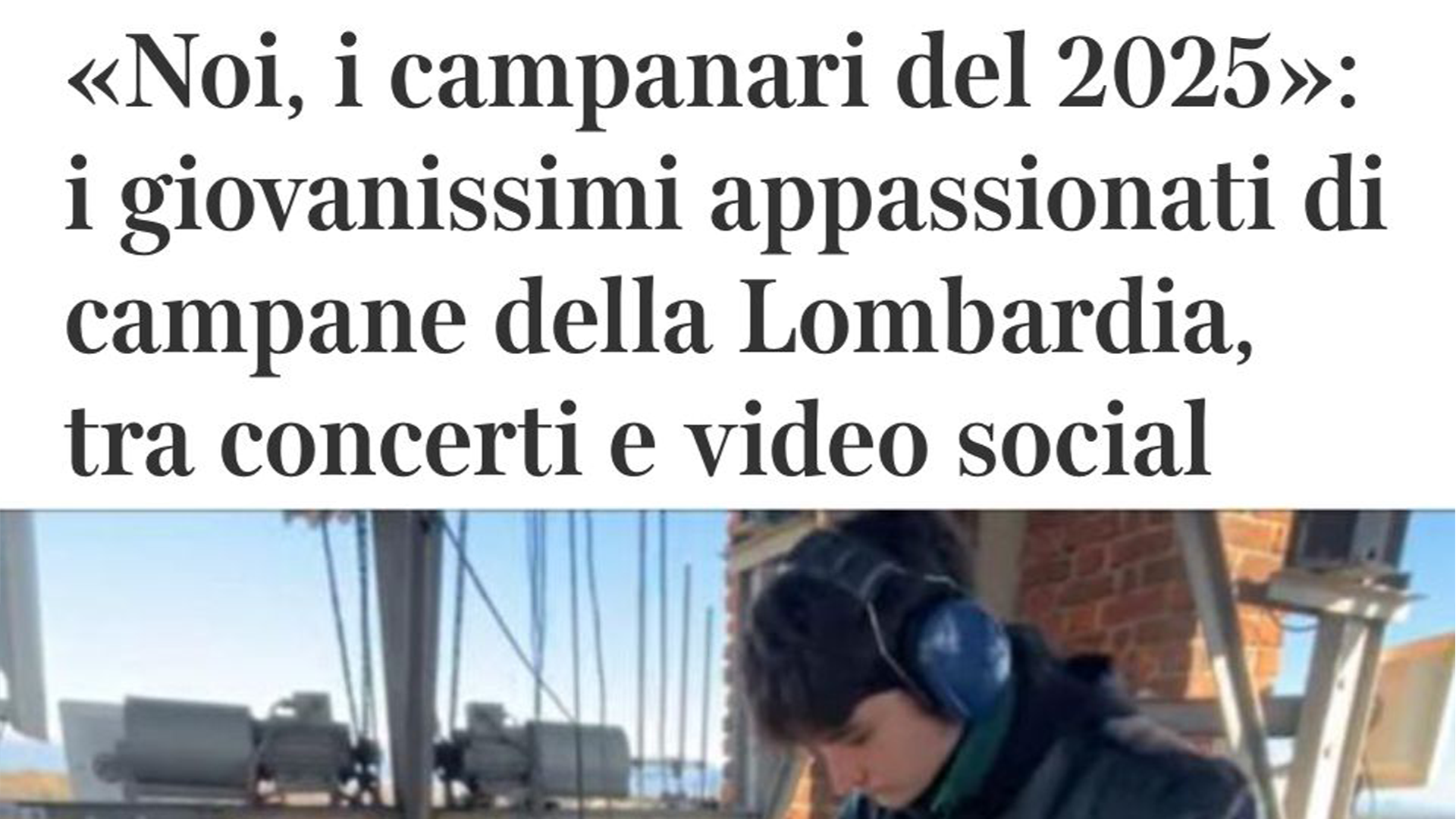 Noi, i campanari del 2025